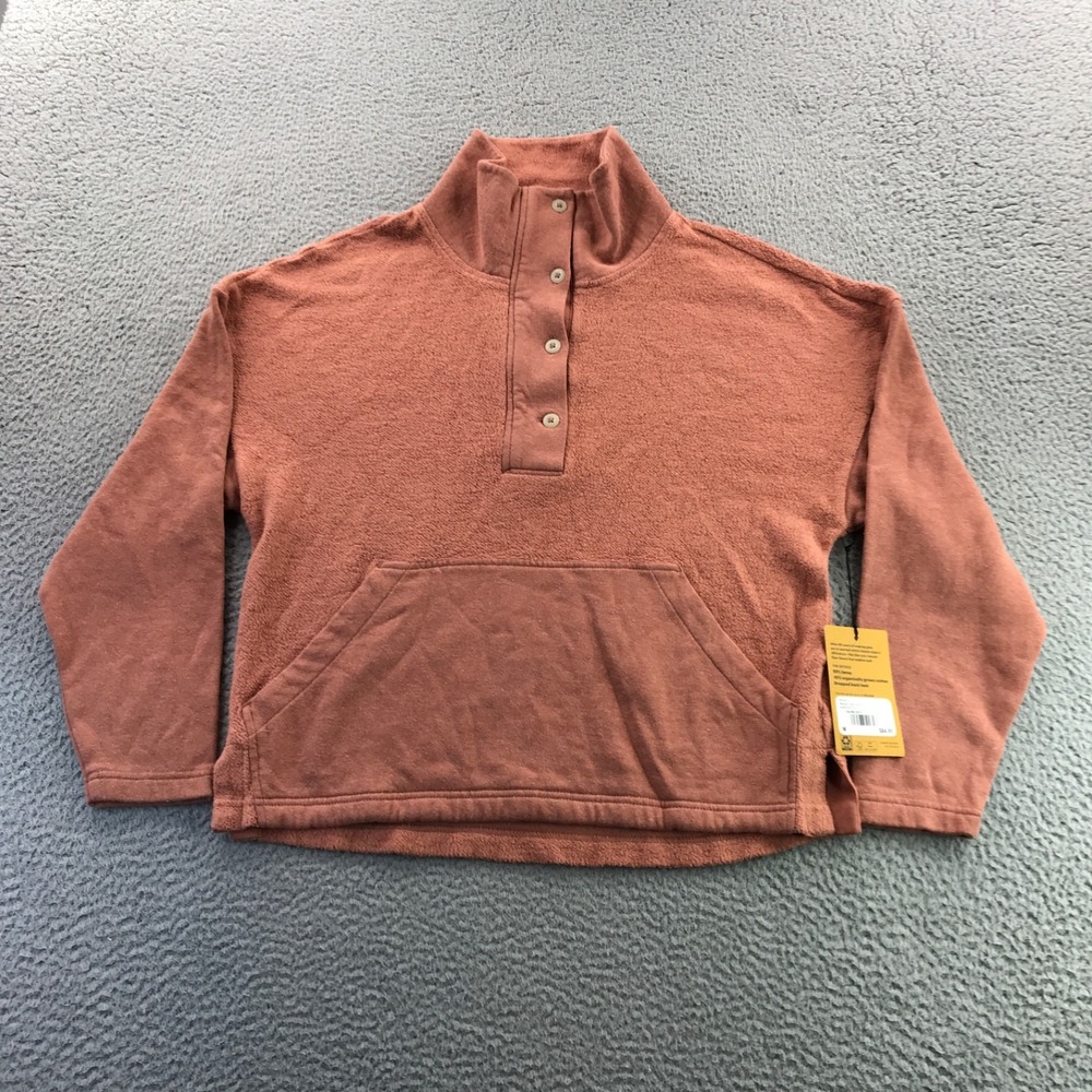 REI CO-OP Wallace Lake Pullover Womens Medium Sunfade Clay Hemp Cotton Gorpcore
